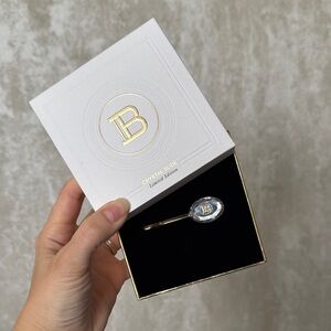 Balmain Gold and Silver Crystal Slide Hair Clip